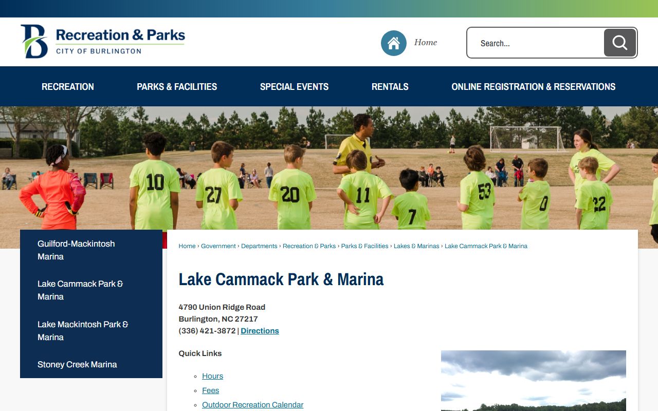 Burlington phone directory Public Works service page