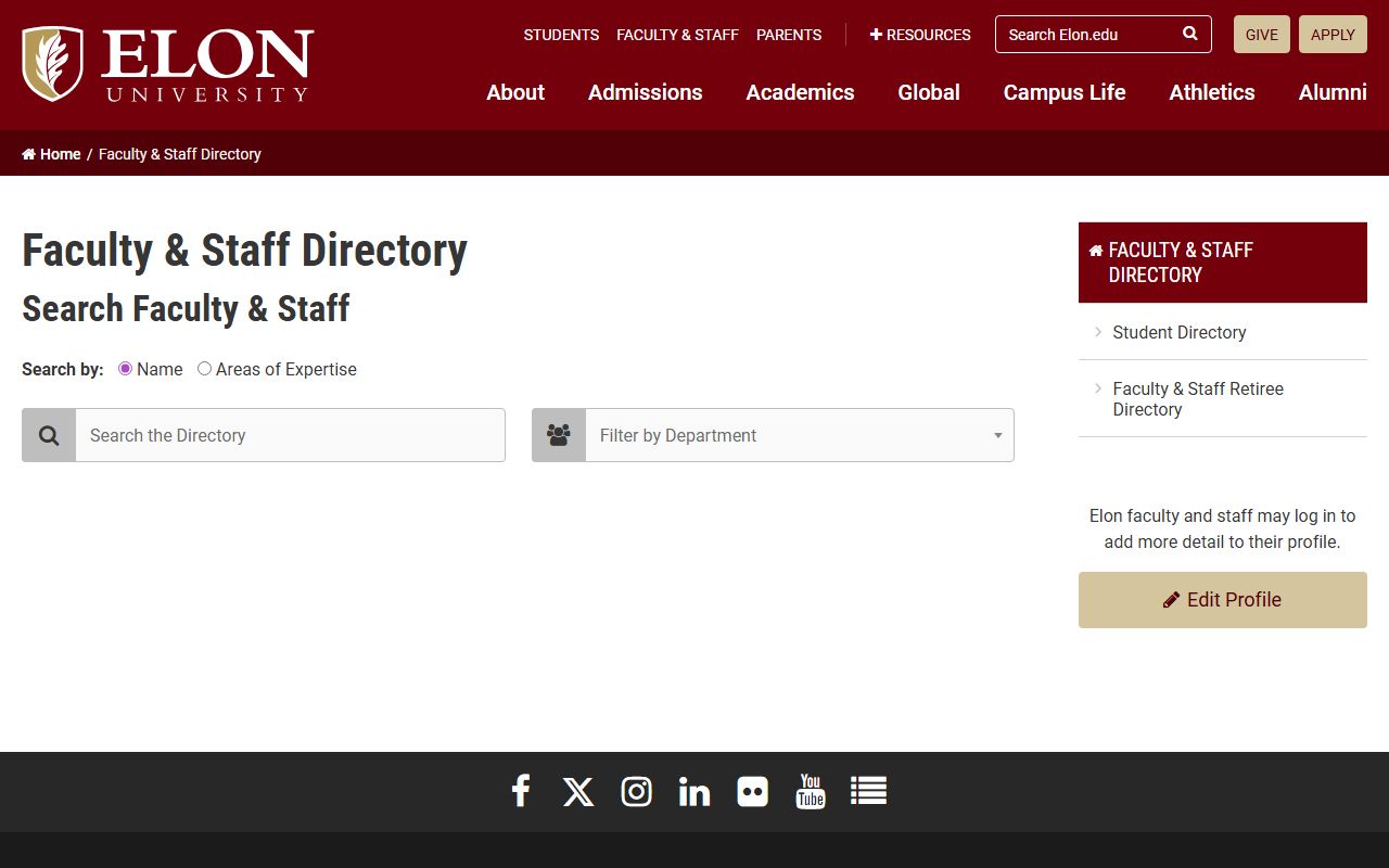 Burlington phone numbers Elon University directory search